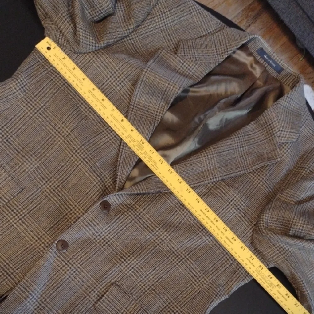 Ralph Lauren Brown Wool Glen Plaid Sport Coat